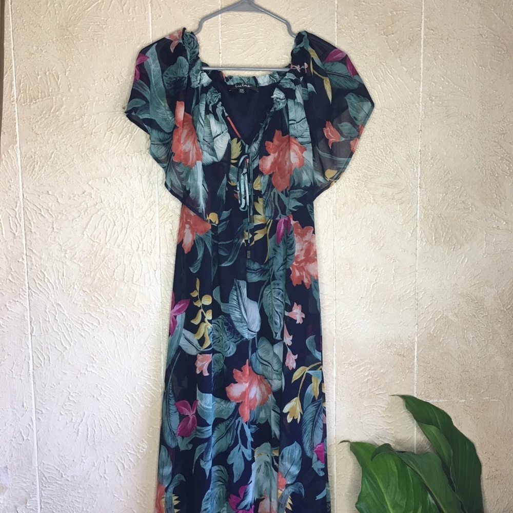 Lulus Tropical Maxi Dress | Size XS